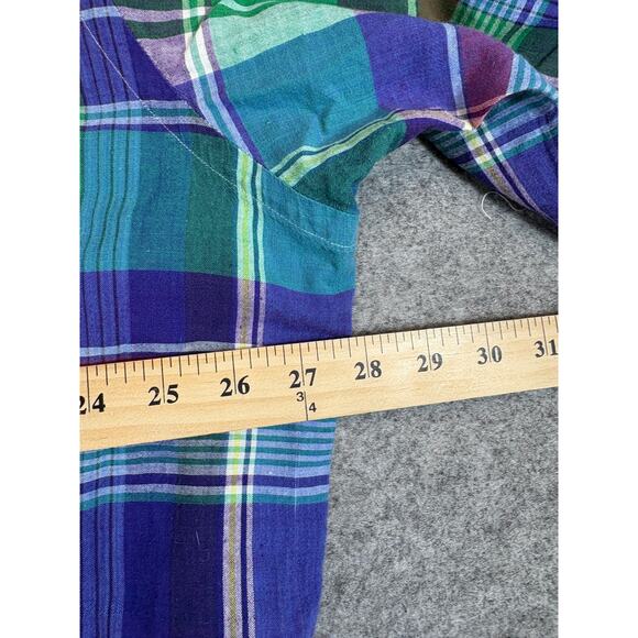 VTG Ralph Lauren Blaire Button Down Shirt Mens 2XL Purple Plaid Western Cowboy - Picture 2 of 6